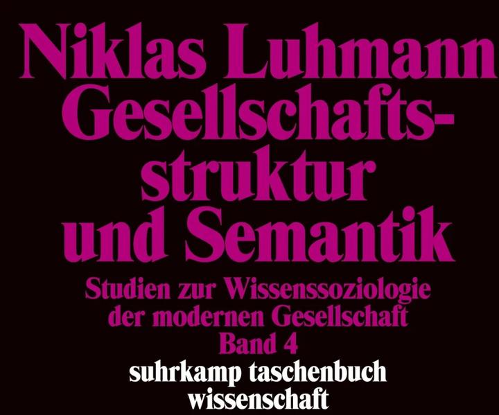 Immagine prodotto Gesellschaftsstruktur und Semantik (Tedesco, Niklas Luhmann, 1999)