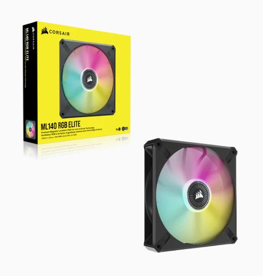 Actual product image Corsair ML140 RGB ELITE (140 mm, 1 x)
