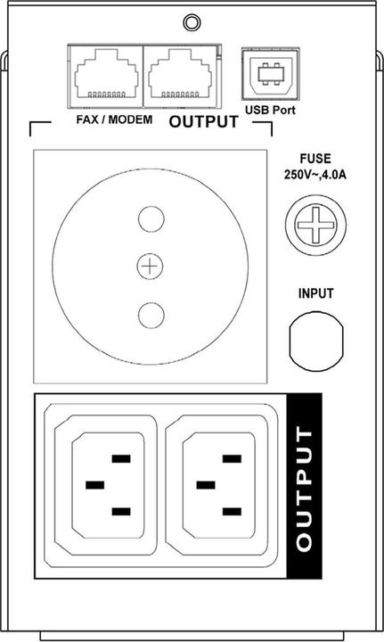 Image du produit GBC USV Unterbrechungsfreie Stromversorgung 800VA 480W, AVR Spannungsregler, 2x IEC, 12V 9Ah Batterie (800 VA, 480 W, ASI line-interactive)