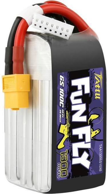 Produktbild Tattu Funfly battery 1300mAh 22,2V 100C 6S1P XT60 (22.20 V, 1300 mAh)