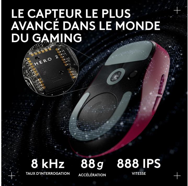 Actual product image Logitech PRO X SUPERL 2 DEX-PINK-EER2-933 (Cable, Wireless)