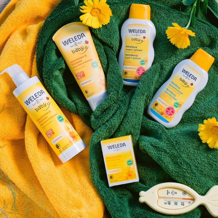 Immagine prodotto Weleda Shampoo per bambini Calendula e lavaggio del corpo (200 ml, Shampoo liquido)