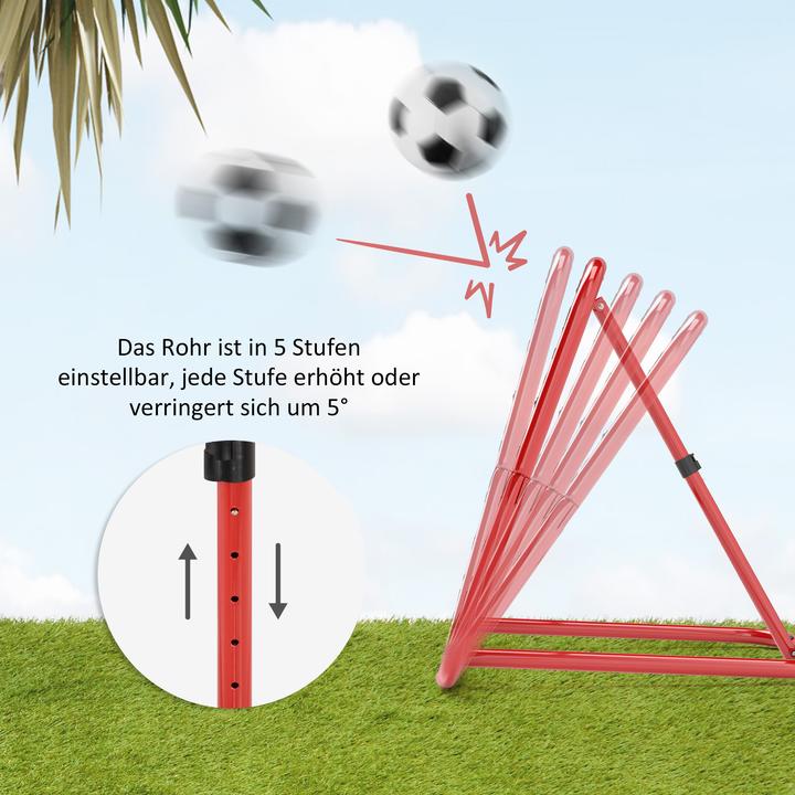 Immagine prodotto Homcom Fussball Rebounder PE, Metall Rot