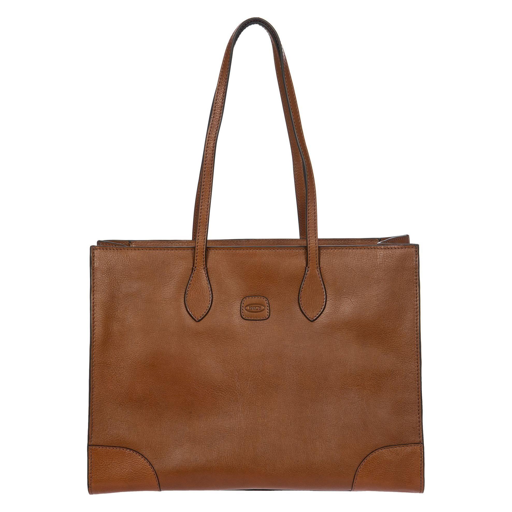 Brics, Damen, Tasche, Volterra Shopper Tasche M Leder 40.5 Cm Laptopfach, Braun, (19 l)