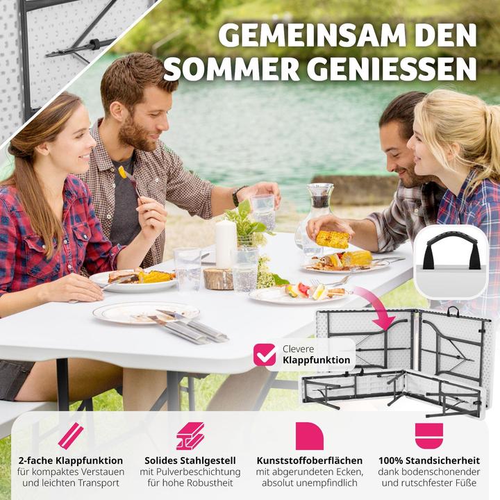 Actual product image tectake Dining table and bench set