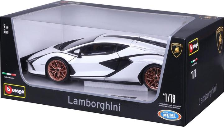 Image du produit Bburago Lamborghini Sian FKP 37 1/18 blanc/noir