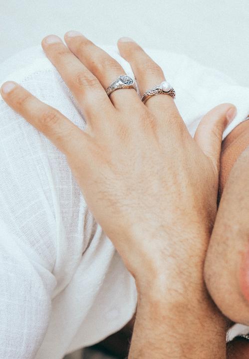 Immagine prodotto Haze & Glory Ring Perle Vintage 925 Silber (66, 925 Argento)