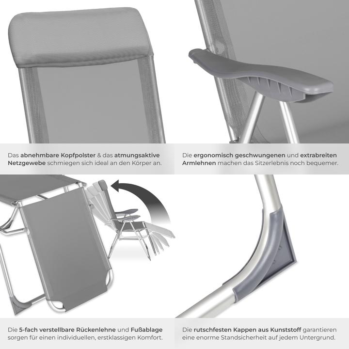 Produktbild tectake 2x Gartenstuhl
