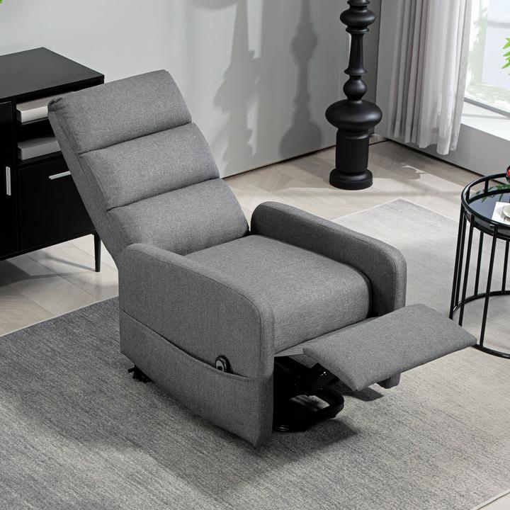 Produktbild Homcom Fernsehsessel mit Aufstehhilfe Polyester Dunkelgrau