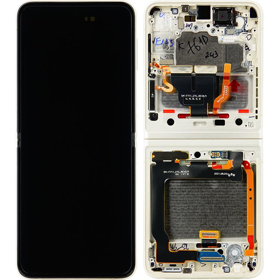 Samsung Galaxy Z Flip 3 5G LCD Display (Without Camera) Cream (Display), Mobilgerät Ersatzteile