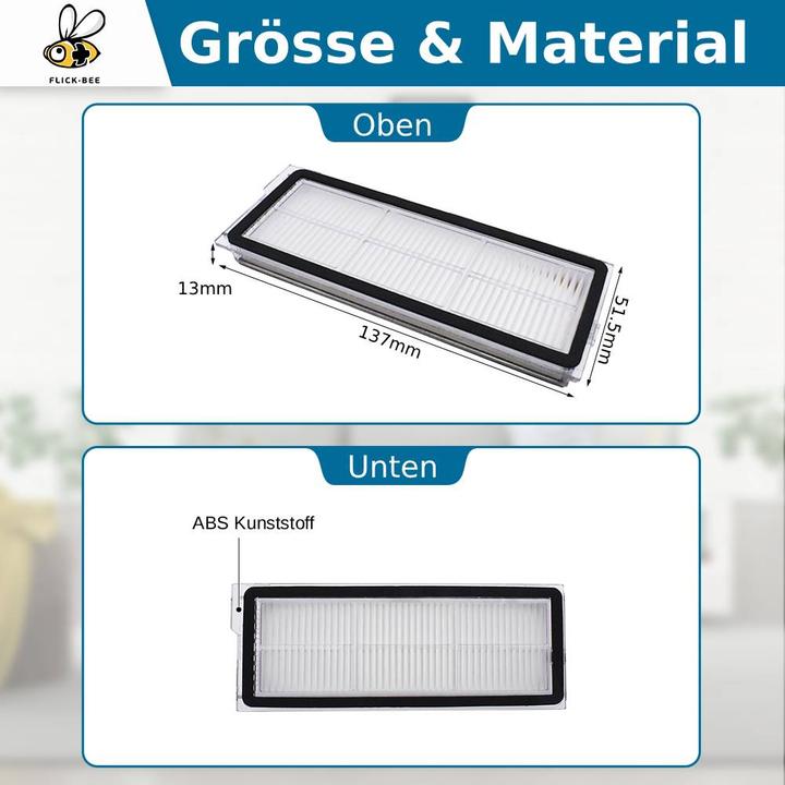 Actual product image Flickbee Filter 2er-Set für Roborock Qrevo MaxV, Qrevo Pro, Qrevo S, Qrevo Plus, Qrevo Curv