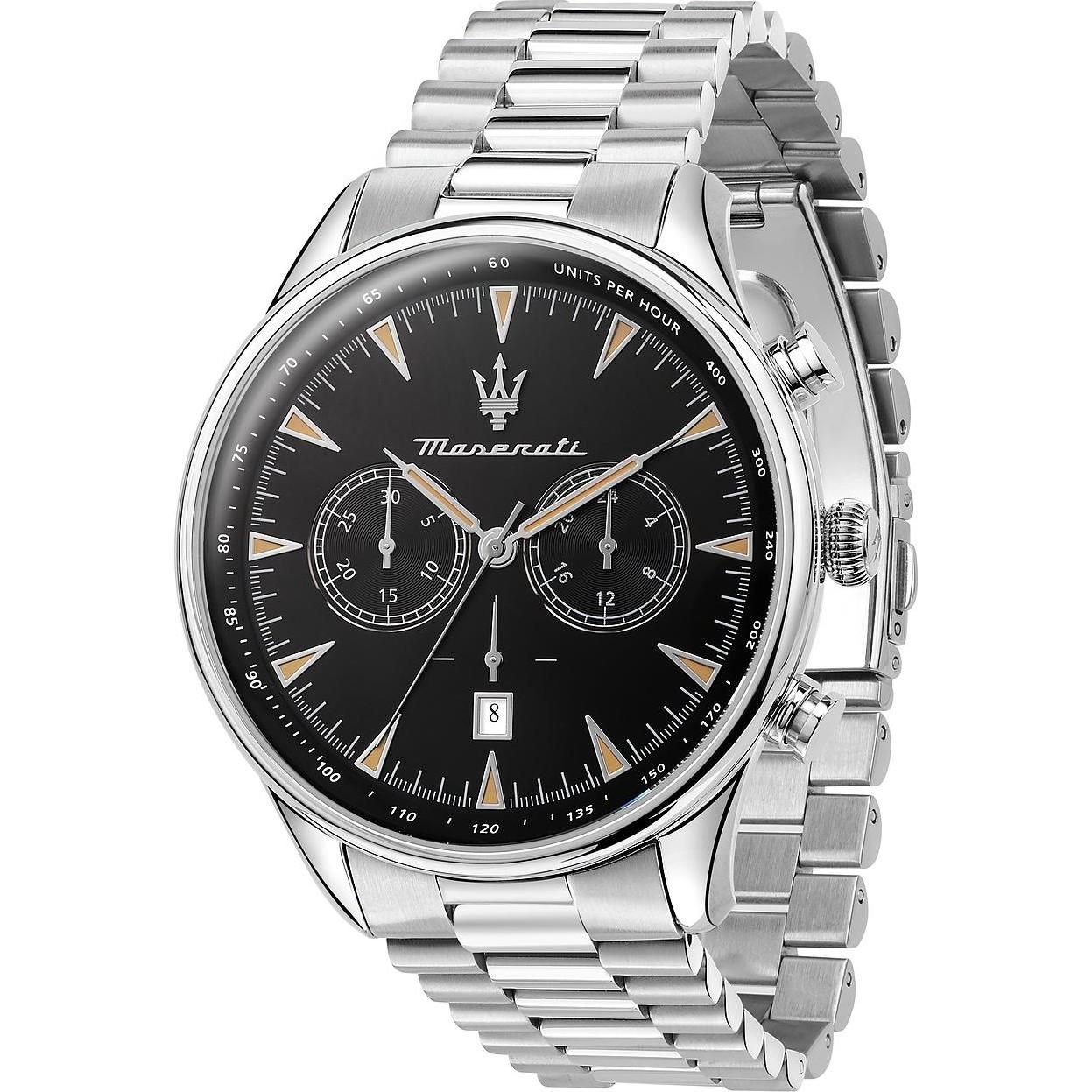 Maserati, Armbanduhr, Armbanduhr Chronograph Tradizione - R8873646004, Silber, (Chronograph, 45 mm)
