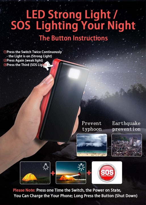 Produktbild Deteng Solar Powerbank (30000 mAh, 111 Wh)