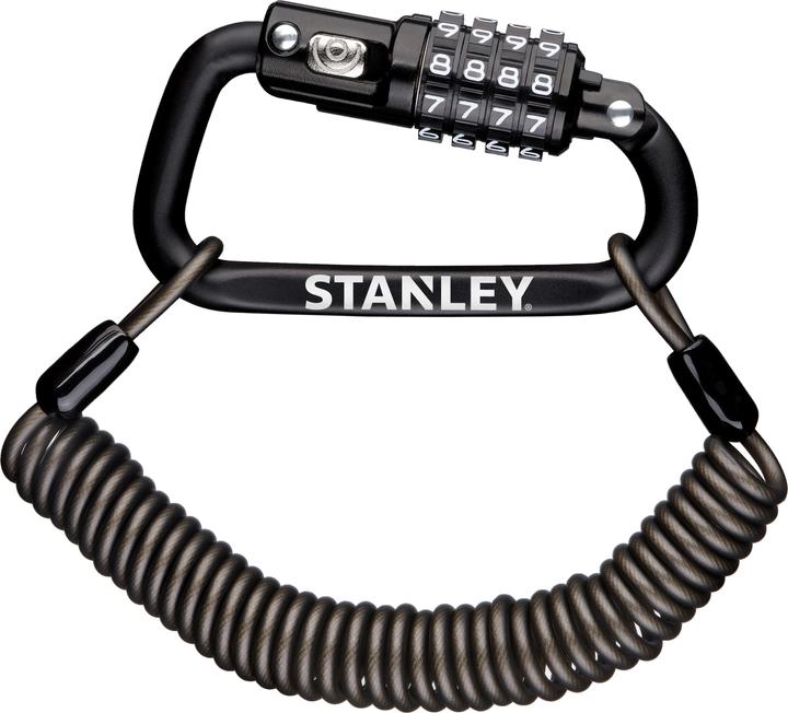 Actual product image Stanley Cable lock with carabiner 1800mm (180 cm)