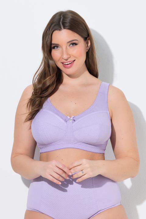 Actual product image Ulla Popken Jacquard Dot Wirefree Kelly Fit Support Bra (Single pack, 95 E)