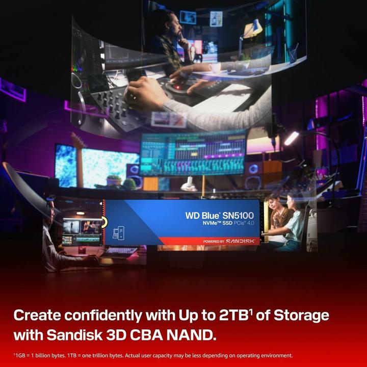 Produktbild WD Blue SN5100 powered by SANDISK (1000 GB, M.2, M.2 2280)