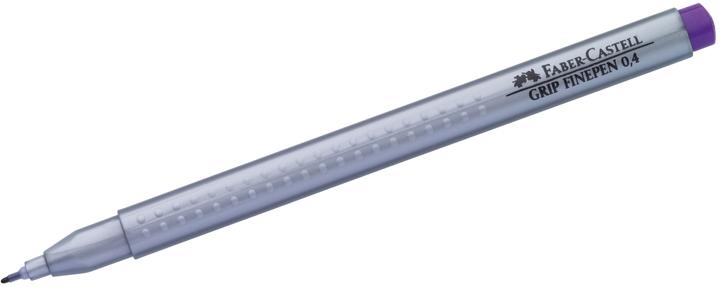 Actual product image Faber-Castell Finepen Grip 0.4 carmoisine (Checked heart, 1 x)