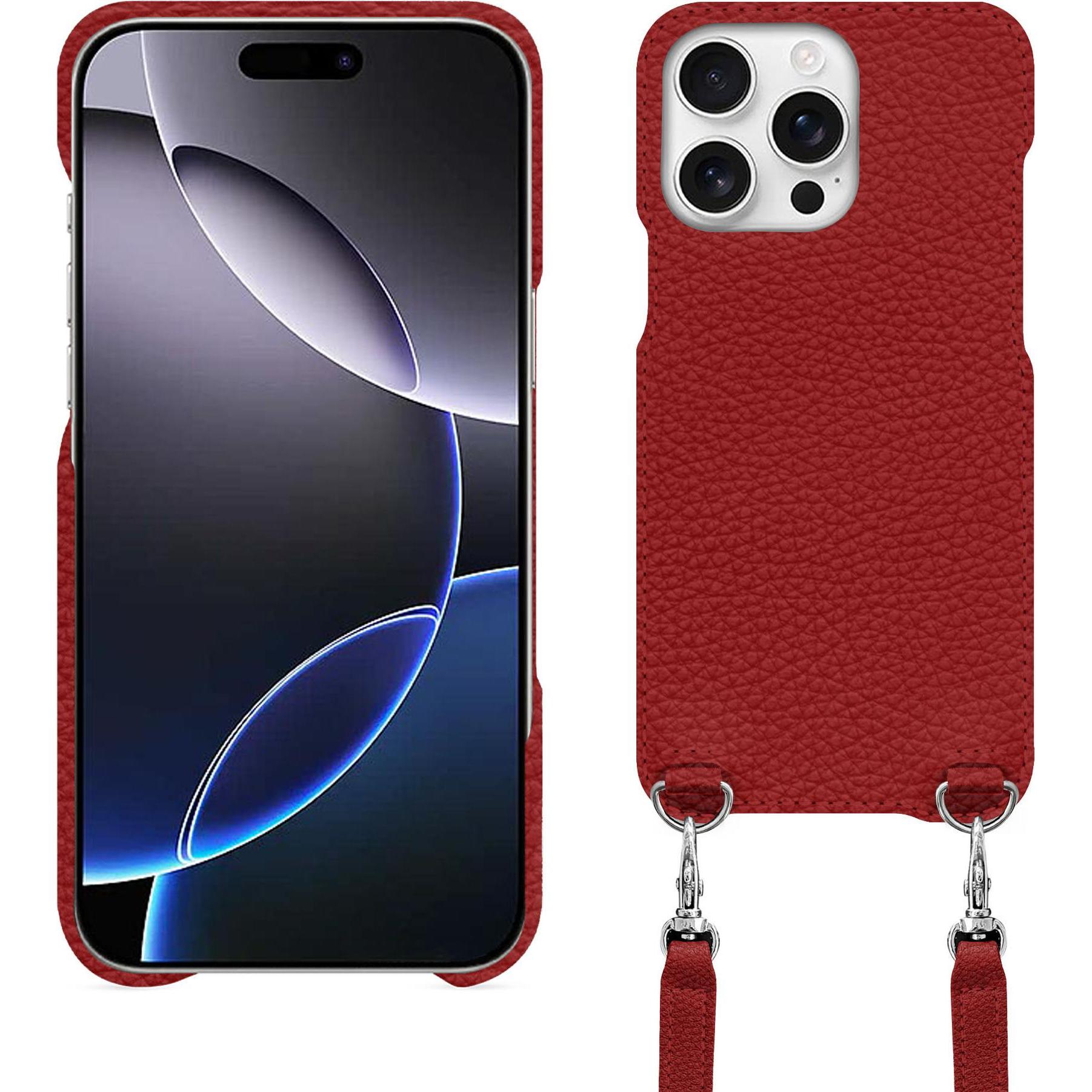 Thumbnail - Noreve Schutzhülle mit Schulterriemen Apple iPhone 16 Pro Max (Apple iPhone 16 Pro Max), Smartphone Hülle, Orange