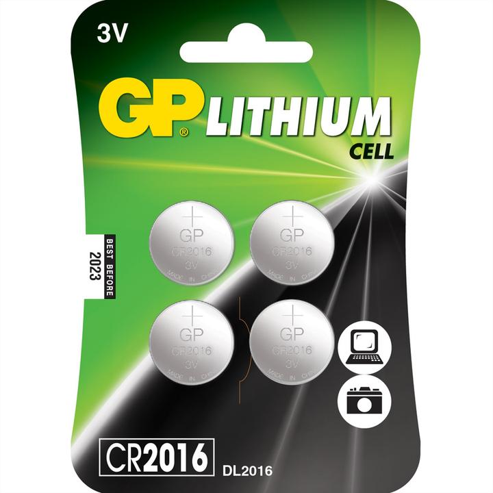 Produktbild GP Batteries Lithium CR2016 (4 Stk., CR2016, 90 mAh)