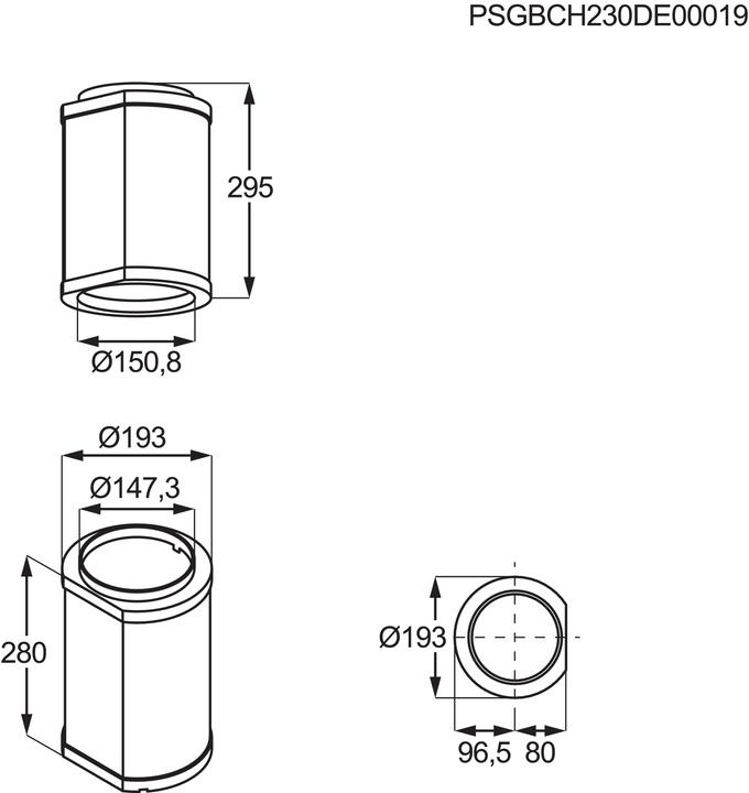 Actual product image Electrolux Aeg Geluidsdemper Dampkap M8cksl28