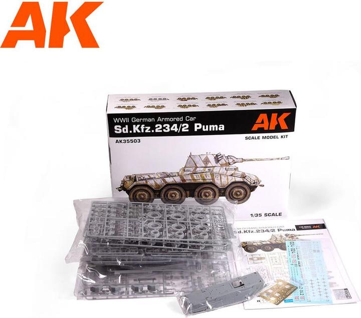 Produktbild AK Interactive AK Models - 1/35 WWII GERMAN ARMORED CAR SD.KFZ.234/2 PUMA