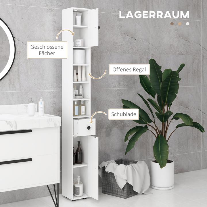 Actual product image Kleankin Bathroom cabinet (20 x 20 x 180 cm, 20 x 20 x 180 cm)