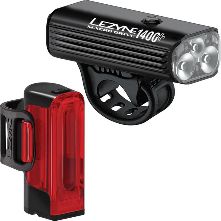 Lezyne Macro Drive 1400+ / Strip Drive Pro 400+ Pair (1400 lm)