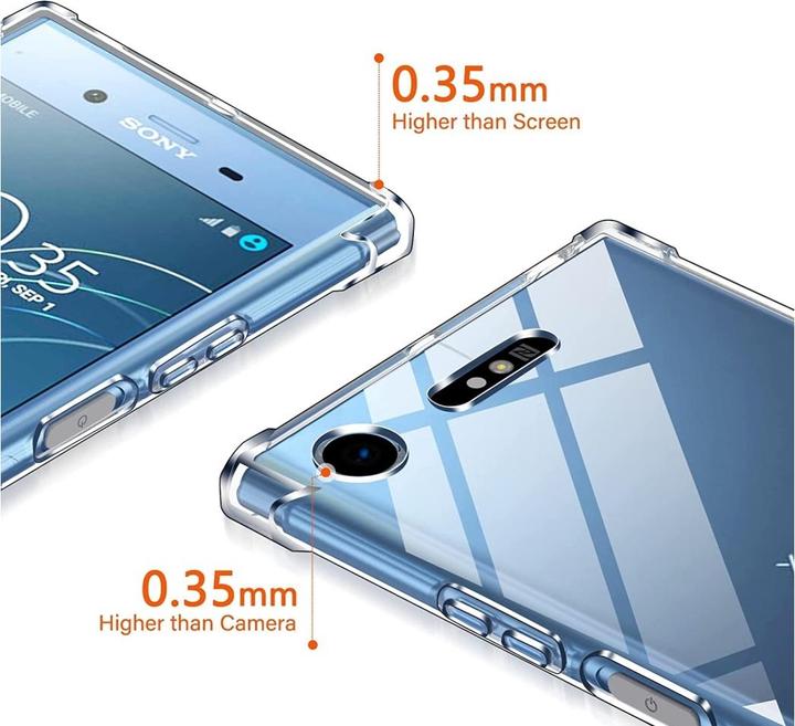 Actual product image Screenguard Sony Xperia XZ1 Case Crystal Soft Airbag Bumper (Sony Xperia XZ1)