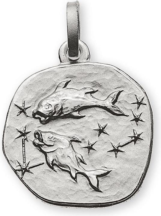 Image du produit Wassner Pendentif signe astrologique Poissons en or blanc 18K (Or 750)