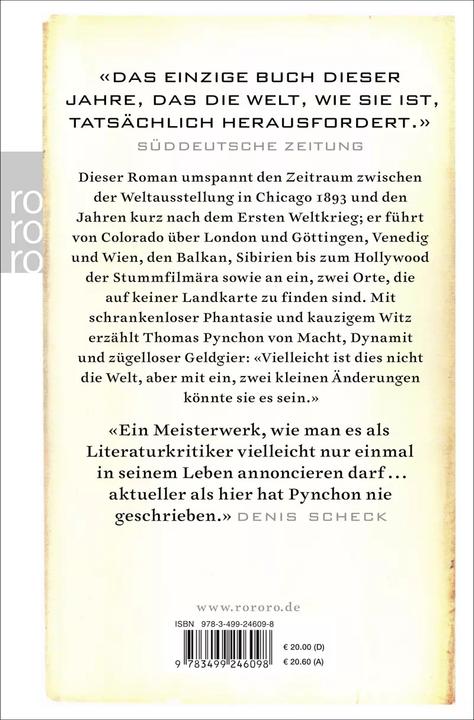 Produktbild Gegen den Tag (Deutsch, Thomas Pynchon, 2010)