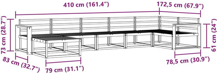 Produktbild vidaXL Outdoor-Sofa