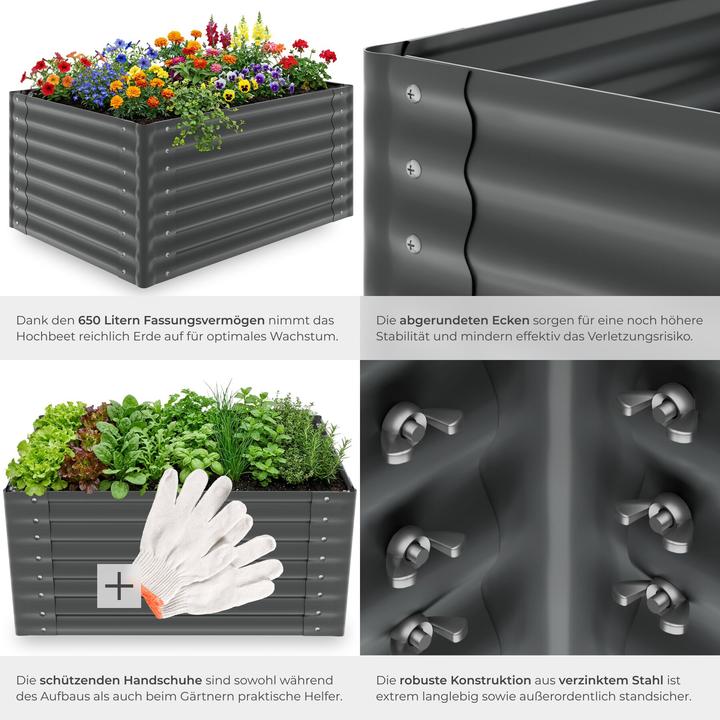 Actual product image tectake Salvia raised bed, galvanized, various sizes
