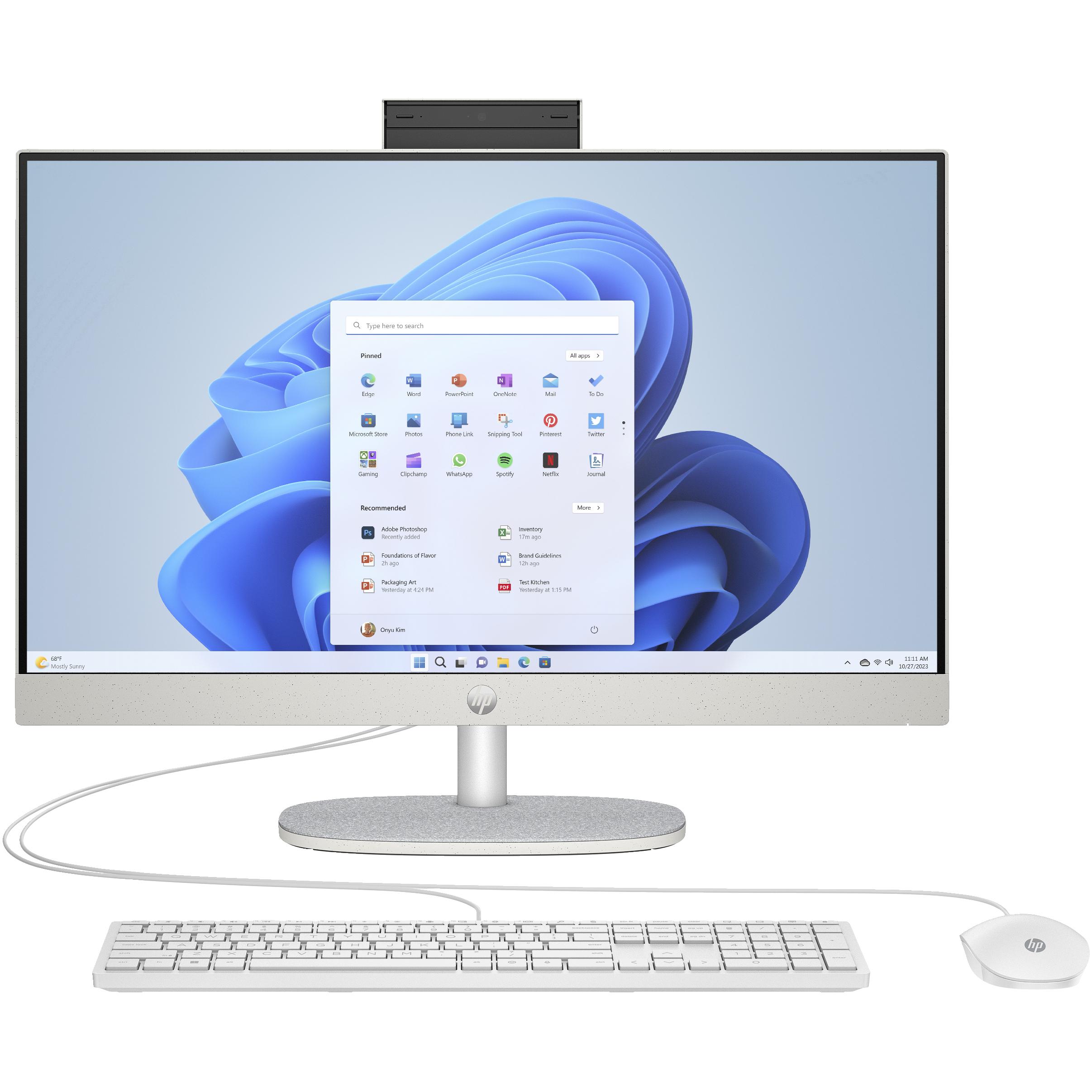 HP 24-cr1002ng Core Utra 5 125H 16GB/512GB SSD Intel Graphics W11 A45CREA (16 GB, 512 GB, Intel Arc Graphics), PC, Weiss