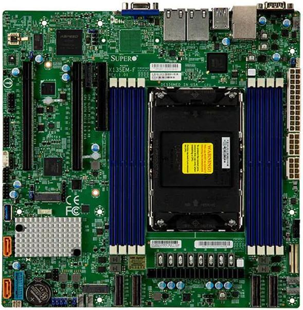 Productafbeelding Supermicro Super Micro Mainboard MBD-X13SEM-F-B (LGA4677, Intel C741, mATX)