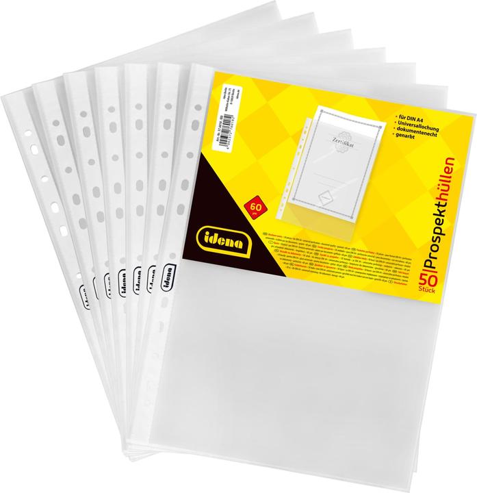 Immagine prodotto Idena Custodia per brochure A4 50s a grana 60µ (A4, 50 x)