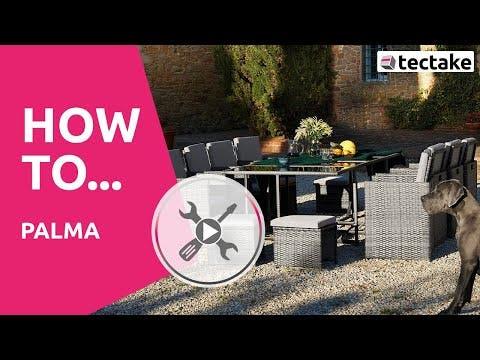 Immagine prodotto tectake Set da giardino in rattan Palma, 8+4+1
