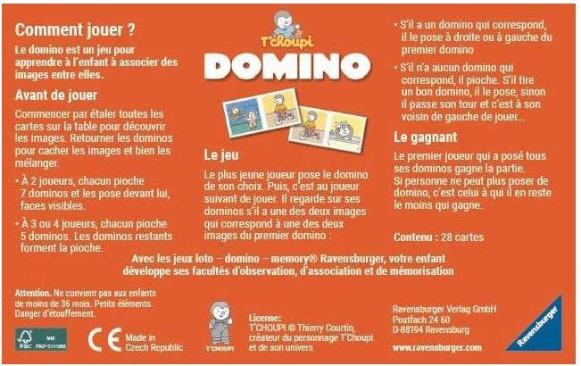 Immagine prodotto Ravensburger Domino T'Choupi (Francese)