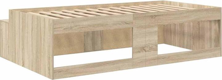 Produktbild vidaXL Stauraum-Bettgestell Sonoma Eiche 100x200 cm (100 x 200 cm)
