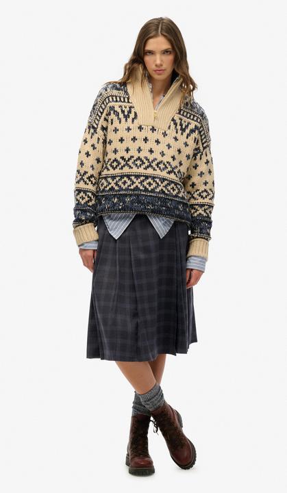 Immagine prodotto Superdry Karierter Plissee-Midirock (S)