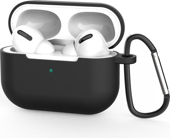 Produktbild Hurtel Case für AirPods Pro 2 / AirPods Pro Silikon-Softcase für Kopfhörer + Schlüsselanhänger Karabinerver (Kopfhörer Tasche)