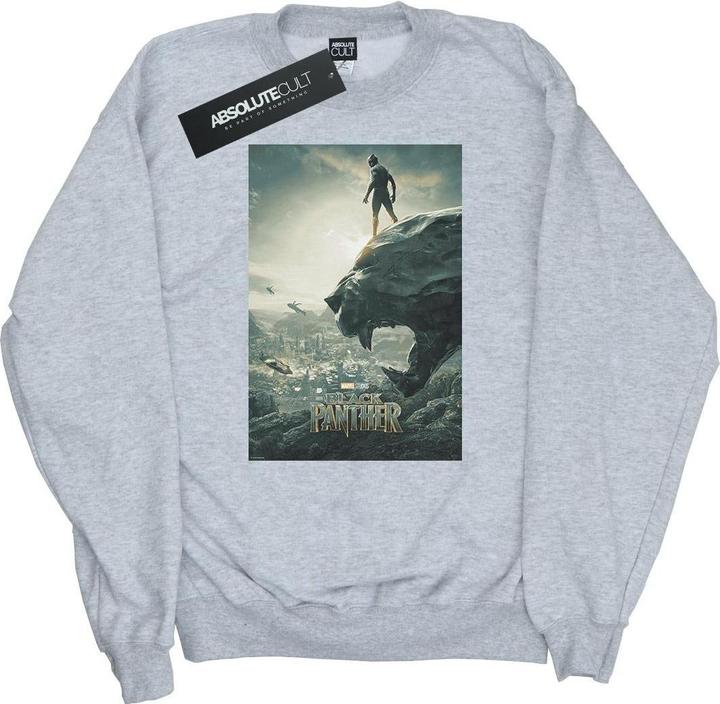 Immagine prodotto Felpa in cotone con poster di Black Panther (M)
