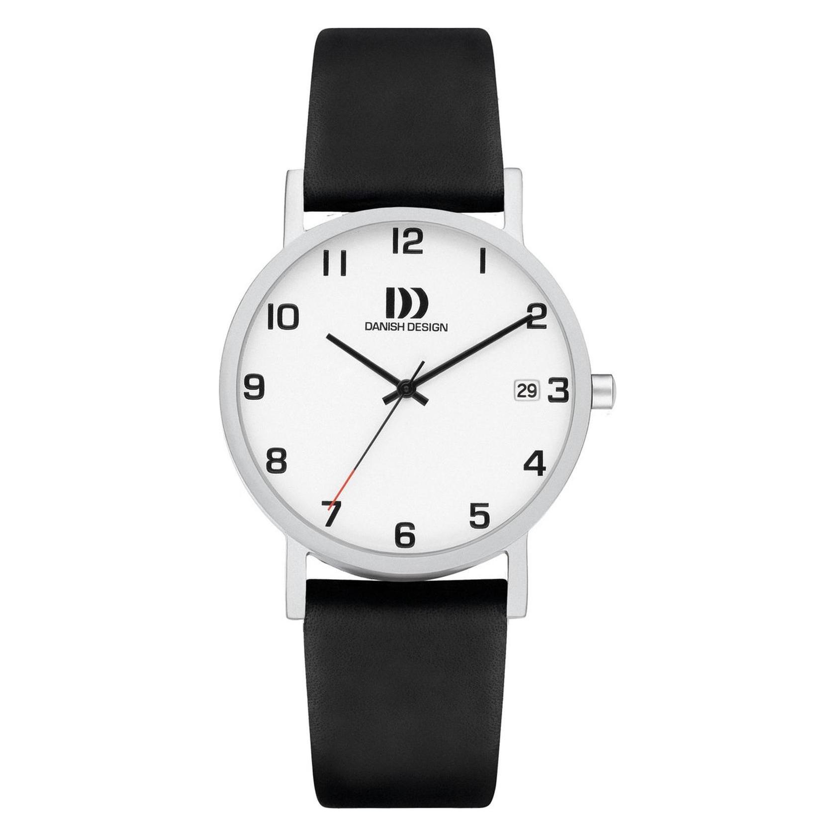 Danish Design, Horloge, Dänisches Design Rhein Nmbrs Silber Datum Medium IQ82Q199, Wit, Zwart, Grijs, Zilver, (Analoog Horloge, 35 mm)