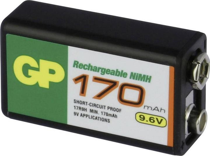 Produktbild GP Batteries 9 V Block-Akku NiMH 6LR61 170 (1 Stk., 9V Block, 170 mAh)