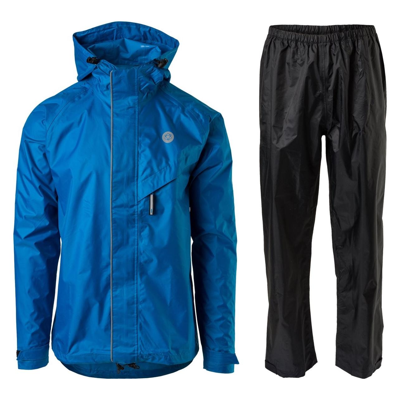 Agu, Unisex, Velojacke, Passat Regenpak Essential - Blauw - Xxl - Dames & Heren - Waterdicht (Xxl), Blau, Xxl