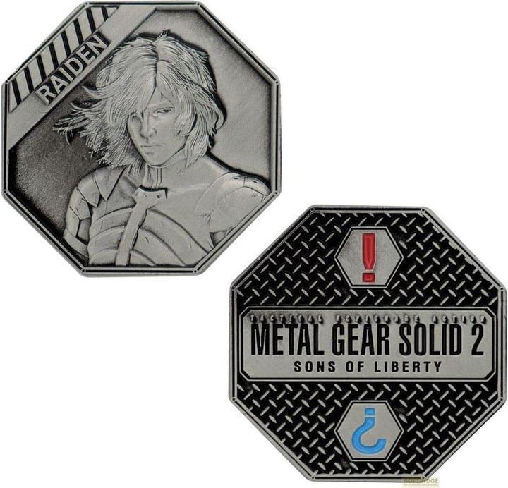 Actual product image Fanattik Metal Gear Solid 2 collector coin Raiden Limited Edition
