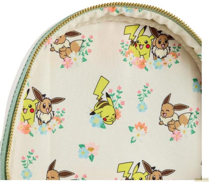 Actual product image Loungefly Pokemon by Mini Rucksack Pikachu & Eevee Floral