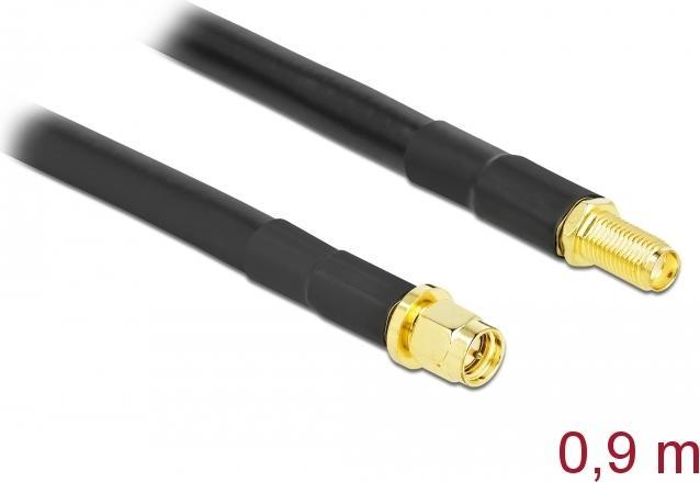 Produktbild Delock Antennenkabel SMA Stecker zu SMA Buchse LMR/CFD300 0,9 m low loss (0.31 dB, Antennenkabel)