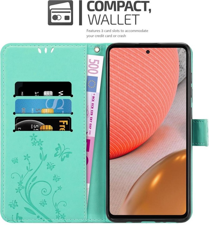 Actual product image Cadorabo Flower Book cover (Samsung Galaxy A72, Samsung Galaxy A72 5G)