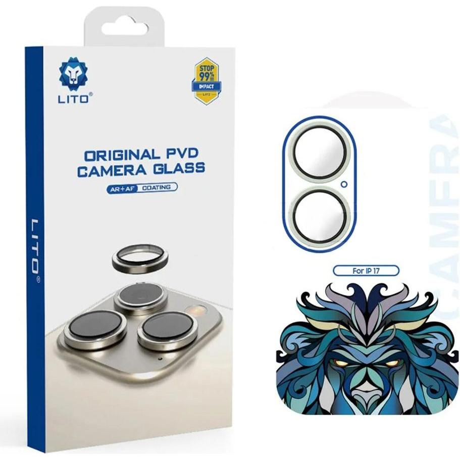 Lito - Titanium AR Camera Glass - iPhone 17 - Light Green (Apple iPhone 17), Pellicola protettiva smartphone, Verde