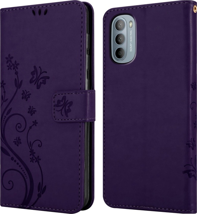 Actual product image Cadorabo Flower Book cover (Motorola Moto G31, Motorola Moto G41)